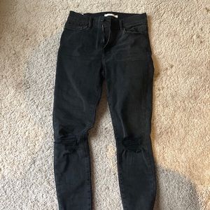 Pacsun Ripped High Waisted Black Jeans